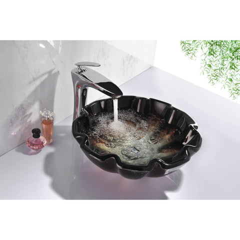 ANZZI Stellar Series Deco-Glass Vessel Sink