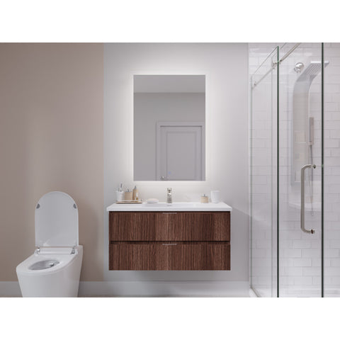 VT-CT39-DB - ANZZI Conques 39 in W x 20 in H x 18 in D Bath Vanity in Dark Brown with Cultured Marble Vanity Top in White with White Basin