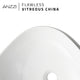 Siena Series 17 in. Ceramic Rounded Vessel Square Bathroom Sink Basin in White
