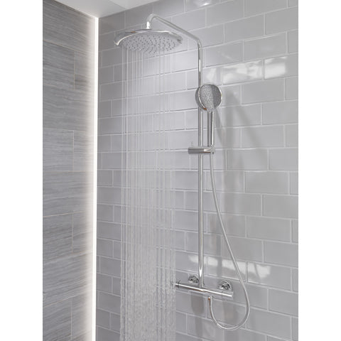 SH-AZ101CH - ANZZI Heavy Rainfall Stainless Steel Shower Bar with Hand Sprayer in Polished Chrome