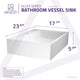 ANZZI Alcea Vessel Sink in Matte White