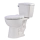 ANZZI Prima 67 in. Acrylic Soaking Bathtub with Havasu Faucet and Cavalier 1.28 GPF Toilet