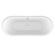 ANZZI 69.29” Belissima Double Slipper Acrylic Claw Foot Tub in White