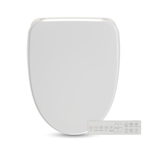 ANZZI Lunar Elongated Smart Electric Bidet Toilet Seat with Remote Control, Heated Seat, Air Purifier, and Deodorizer