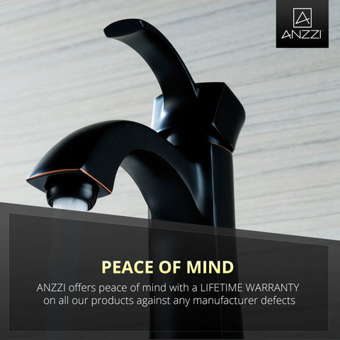 ANZZI Rhythm Series Single Hole Single-Handle Mid-Arc Bathroom Faucet