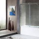 ANZZI 5 ft. Acrylic Rectangle Tub With 60 in. x 62 in. Frameless Sliding Tub Door