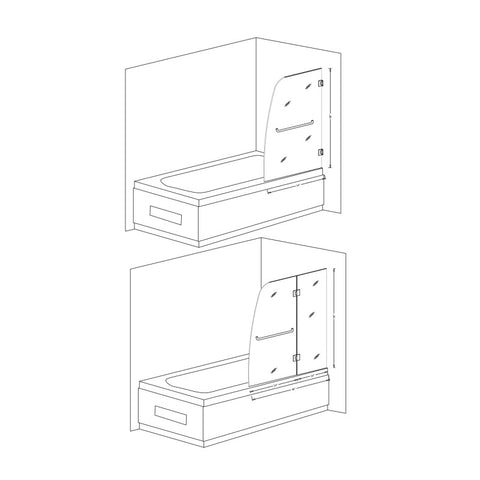 ANZZI Herald Series 48 in. by 58 in. Frameless Hinged Tub Door