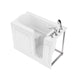 ANZZI Value Series 26 in. x 53 in. Right Drain Quick Fill Walk-In Soaking Tub in White