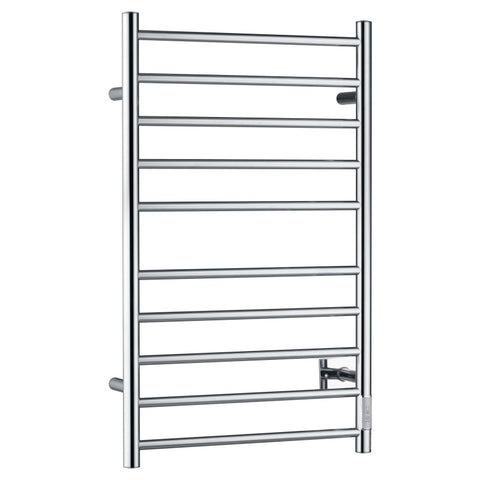 TW-WM104CH - ANZZI Crete 10-Bar Stainless Steel Wall Mounted Towel Warmer Rack with Polished Chrome Finish