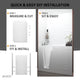 Rampart Series 60 in. W x 60 in. H 2-Piece Glue-Up Acrylic Shower Wall Set in White with 5 x 10 in. Subway Tile Design