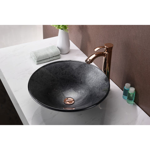 ANZZI Jonas Series Vessel Sink in Arctic Sheer