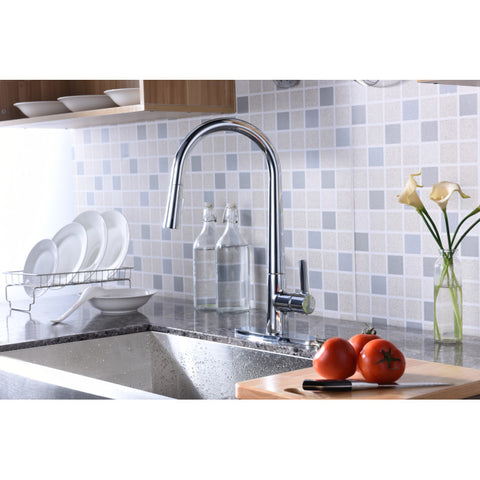 KF-AZ186CH - ANZZI Orbital Single Handle Pull-Down Sprayer Kitchen Faucet in Polished Chrome