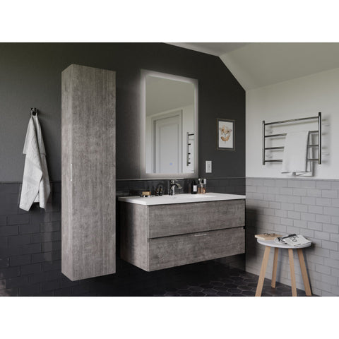 VY-SC5512-GY - ANZZI 55 in. H x 12 in W Bath Vanity Side Cabinet in Rich Gray