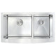 ANZZI Elysian Farmhouse 33 in. Double Bowl Kitchen Sink with Singer Faucet in Polished Chrome