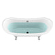 ANZZI 69.29” Belissima Double Slipper Acrylic Claw Foot Tub in White