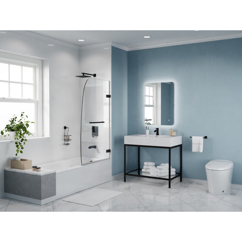 AZ3060SHR-16 - ANZZI Saba 60 in. Right Drain Soaking Front Skirted Bathtub in White