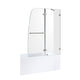 ANZZI 60 in. L x 32 in. W Right Drain Tub in White and 48 in. W x 58 in. H Frameless Hinged Tub Door in Brushed Nickel Finish