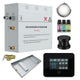 CON900MK - SaunaSpa Contractors Series 9kW Steam Bath Generator with Quickstart Continuous Steam, Black Digital Touch Pad, Built-in Auto-drain, Drain Pan, White LED light, and Aroma Steamhead in Matte Black