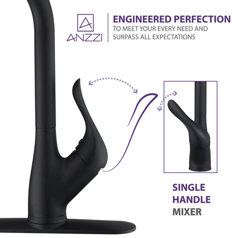 ANZZI Accent Series Single-Handle Pull-Down Sprayer Kitchen Faucet