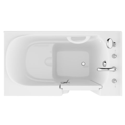 AZ2952RWS - ANZZI Coupe Series 29 in. x 52 in. Right Drain Quick Fill Walk-In Soaking Tub in White