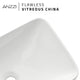 Aria Series 22 in. Ceramic Rectangular Vessel Bathroom Sink Basin in White