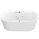 ANZZI Sofia 5.6 ft. Center Drain Whirlpool and Air Bath Tub in White