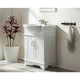 VT-MRCT3024-WH - ANZZI Montbrun 24 in. W x 34 in. H Bath Vanity-Rich White with White Basin and Mirror