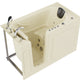 ANZZI Coupe Series 30 in. x 60 in. Left Drain Quick Fill Walk-In Whirlpool and Air Tub with Powered Fast Drain in Biscuit