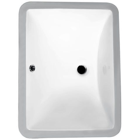 ANZZI Dahlia Series 20.5 in. Ceramic Undermount Sink Basin in White