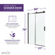 ANZZI Rhodes Series 60 in. x 76 in. Frameless Sliding Shower Door with Handle