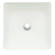 ANZZI Solstice Square Glass Vessel Bathroom Sink with White Finish