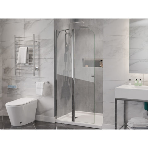 SD-AZ14-01CH - ANZZI Romance 72-in. x 33.5-in. Frameless Swinging Shower Door in Chrome