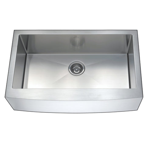 ANZZI Elysian Farmhouse Stainless Steel 36 in. Single Bowl Kitchen Sink in Brushed Satin