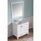 VT-MRCT0036-WH - ANZZI ANZZI Chateau Series 36 in. W x 22 in. D Bathroom Bath Vanity Set in White with Carrara White Marble Top with White Sink and Mirror