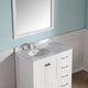 ANZZI Chateau Series 36 in. W x 22 in. D Bathroom Bath Vanity Set in White with Carrara White Marble Top with White Sink and Mirror