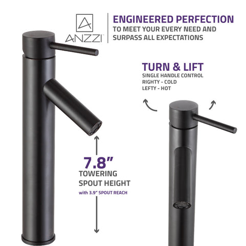 ANZZI Valle Single Hole Single Handle Bathroom Faucet