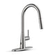 Modern 16 in. 1-Handle Touchless Pull-Down Kitchen Faucet in Brushed Nickel with Motion Sensor and Dual Spray Modes