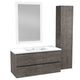 VT-MR3SCCT39-GY - ANZZI 39 in. W x 20 in. H x 18 in. D Bath Vanity Set in Rich Gray with Vanity Top in White with White Basin and Mirror