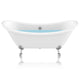 FT-CF130LXFT-CH - ANZZI 69.29” Belissima Double Slipper Acrylic Claw Foot Tub in White