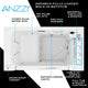 ANZZI Right Drain FULLY LOADED Wheelchair Access Walk-in Tub with Air and Whirlpool Jets Hot Tub | Quick Fill Waterfall Tub Filler with 6 Setting Handheld Shower Sprayer | Including Aromatherapy, LED Lights, V-Shaped Back Jets, and Auto Drain | 2953WCRWD