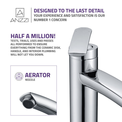 ANZZI Fifth Single Hole Single-Handle Bathroom Faucet