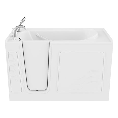 ANZZI 30 in. x 60 in. Left Drain Quick Fill Walk-In Soaking Tub in White