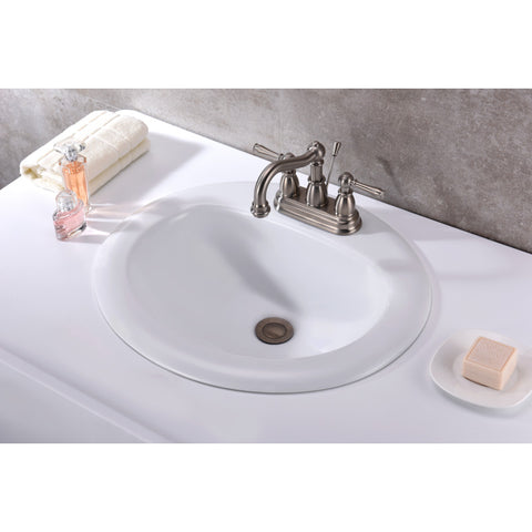 LS-AZ097-R - ANZZI 20.5 in. Ceramic Drop In Sink Basin in White