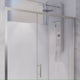 48 in. x 72 in. Framed Shower Door with TSUNAMI GUARD in Brushed Nickel