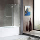 ANZZI 5 ft. Acrylic Rectangle Tub With 48 in. by 58 in. Frameless Hinged Tub Door