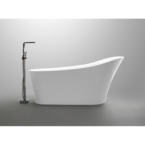 ANZZI 5.58 ft. Freestanding Bathtub in White