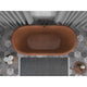 ANZZI Theodosius 68 in. Handmade Copper Double Slipper Flatbottom Non-Whirlpool Bathtub in Polished Antique Copper