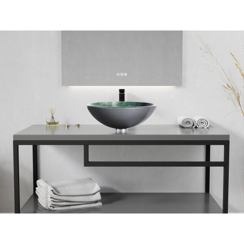 ANZZI Belissima Round Glass Vessel Bathroom Sink