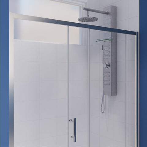 ANZZI Halberd 60 in. x 72 in. Framed Shower Door with TSUNAMI GUARD