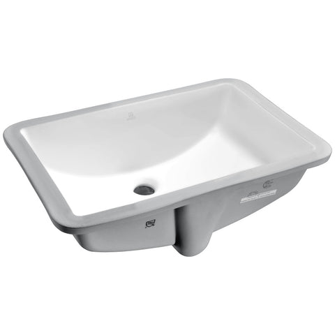 LS-AZ107-R - ANZZI 21 in. Ceramic Undermount Sink Basin in White